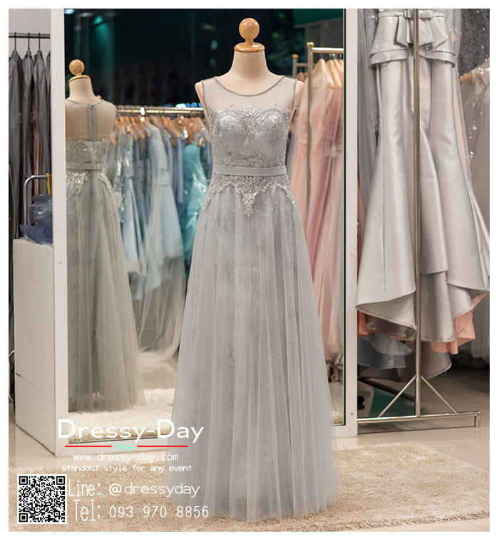 รหัส ชุดราตรียาว : PF067 ชุดราตรียาวสีเทา ชุดพรีเวดดิ้ง ใส่ถ่ายพรีเวดดิ้งแนวเจ้าหญิง ริมทะเล หรือในสวน แบบชมพู่ สวยมากๆ ค่ะ