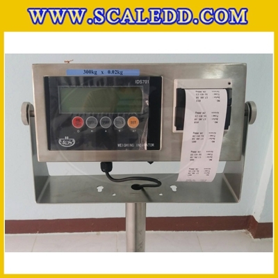 เครื่องชั่งพร้อมปริ้นเตอร์ในตัว ยี่ห้อ SDS รุ่น IDS701-PLCD-Thermal พิกัด 30kg ค่าละเอียด 2g ขนาดแท่น 30x40cm.