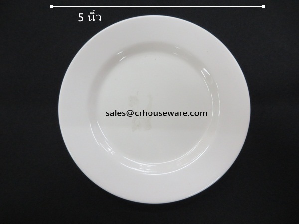 จานทรงตื้น 5 นิ้ว 017-16A,Shallow round plate, grade A 5 inches,Melamine