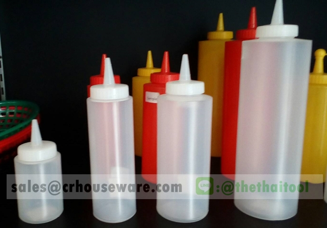 ขวดบีบซอส ไม่มีจุกปิด SQUEEZE DISPENSERS 12 oz.