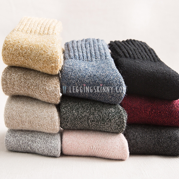 ถุงเท้าขนสัตว์หนาพิเศษ มี 10 สี VER.II