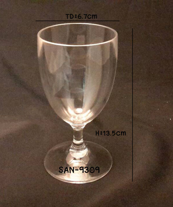 แก้วน้ำพลาสติกริมสระน้ำ Glass plastic poolsid. (Goblet wine) SAN-9309