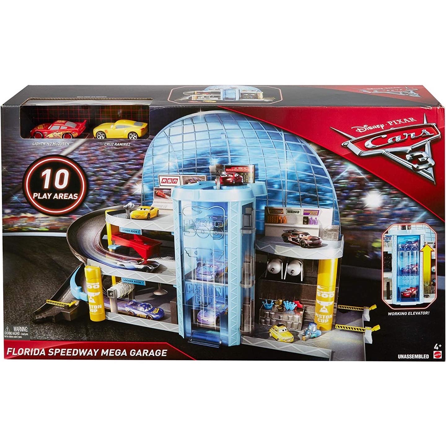 Disney Pixar Cars 3 Florida Speedway Mega Garage