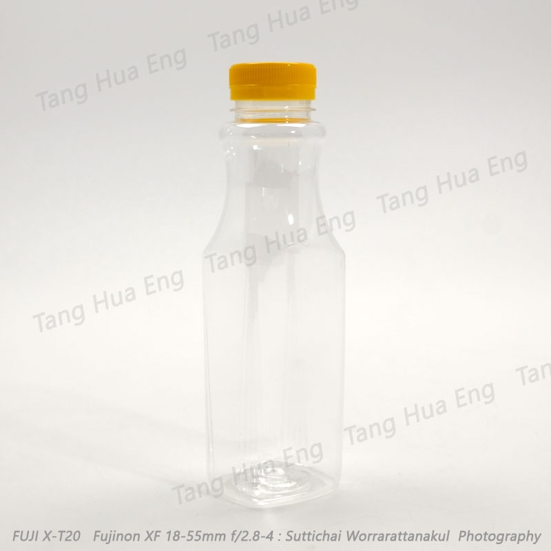 ขวดน้ำผลไม้ PET มั่งมี ขนาด 250 ปาก 32 มม. ( 150 ใบ)