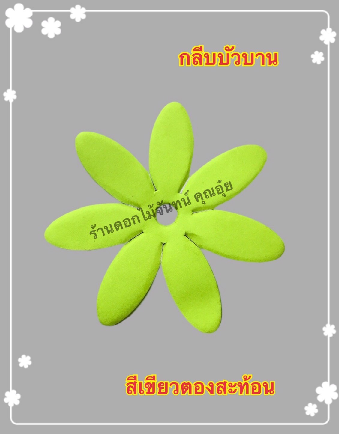 กลีบบัวบาน สีเขียวตองสะท้อน