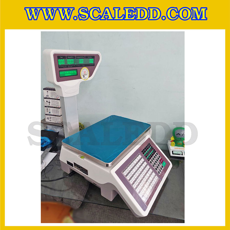เครื่องชั่งคำนวณราคาดิจิตอลและพิมพ์สติ๊กเกอร์บาร์โค้ด (Barcode label printing scale) พิกัดน้ำหนัก 30kg ค่าละเอียด 5g รุ่น TM-30AC (ผ่านตรวจรับรองจากสำนักกองชั่งตวงวัด กระทรวงพาณิชย์)