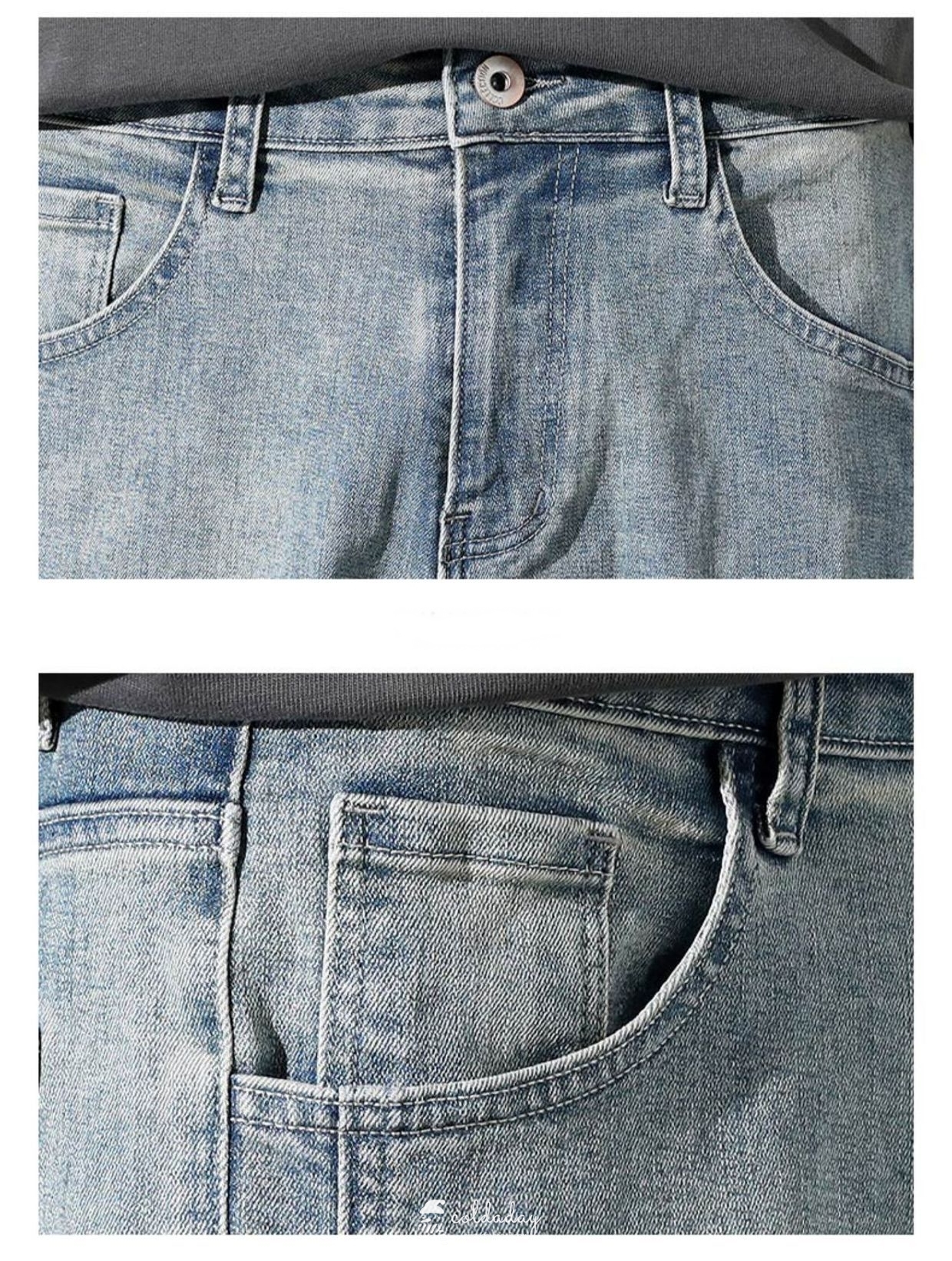 กางเกงยีนส์กันหนาวผู้ชาย High Street ไซส์ M-3XL