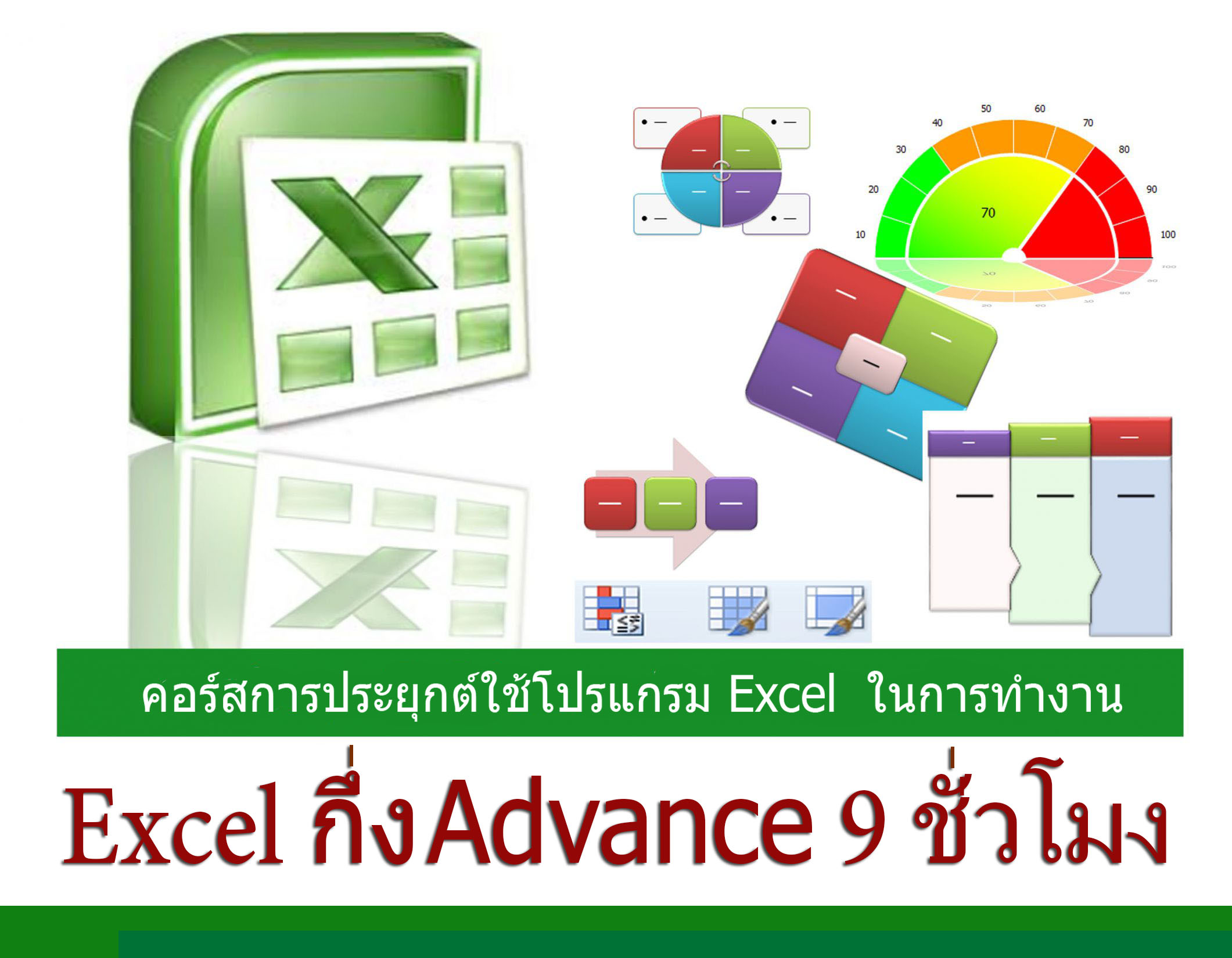 Excel Basic - กึ่ง Advance 9 ชม. (ตัวต่อตัว)