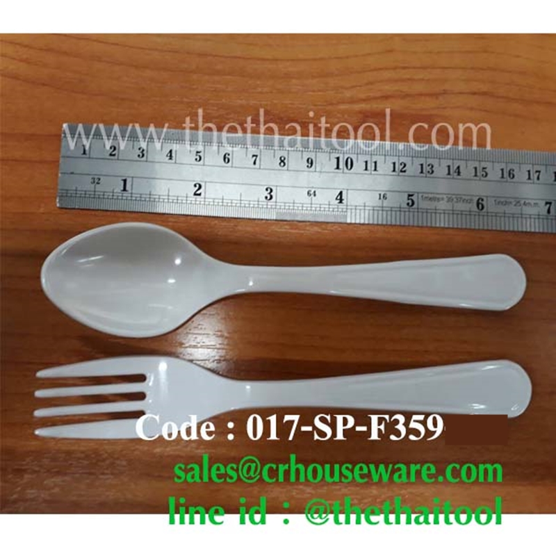 ช้อน-ส้อมเด็กหัดทาน ช้อนส้อมฝึกเด็กทานอาหาร ช้อน-ส้อมเมลามีนเด็ก 017-SP-F359