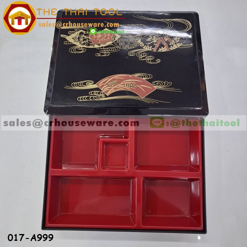 ชุดกล่องเบนโตะญี่ปุ่น ลายพัด 5 ช่อง *สินค้ามีจำนวนจำกัด,กล่องเบนโต๊ะ,กล่องข้าววีไอพี,กล่องข้าวเสริฟวีไอพี