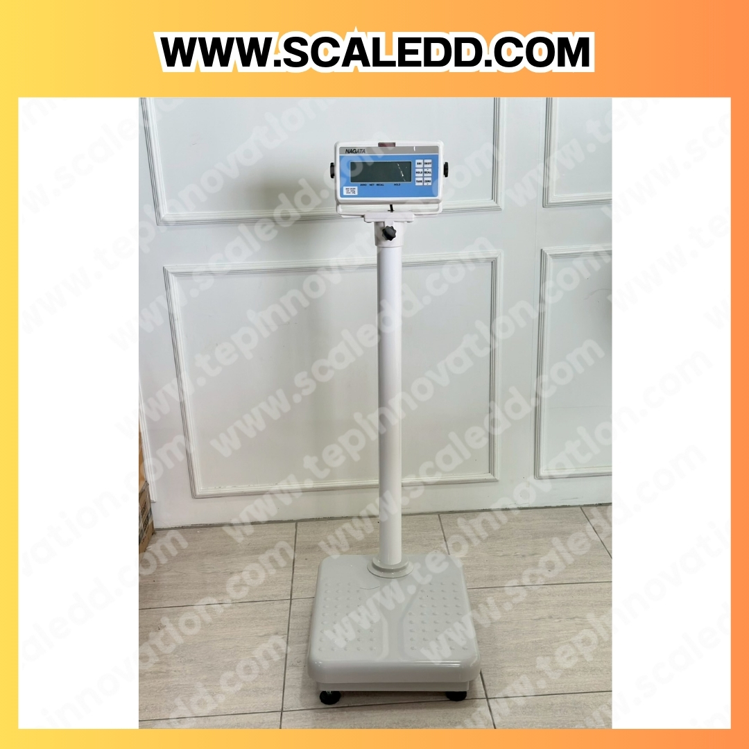 เครื่องชั่งน้ำหนักคน เครื่องชั่งน้ำหนักบุคคล พร้อมวัดส่วนสูง และคำนวณค่า BMI ชั่งได้ 250kg ความละเอียด 100g วัดส่วนสูงได้210cm ยี่ห้อ NAGATA BW-1410H