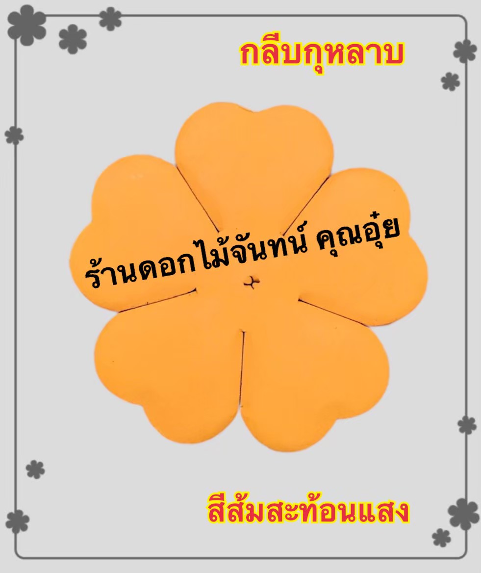 กลีบกุหลาบ สีส้มสะท้อนแสง