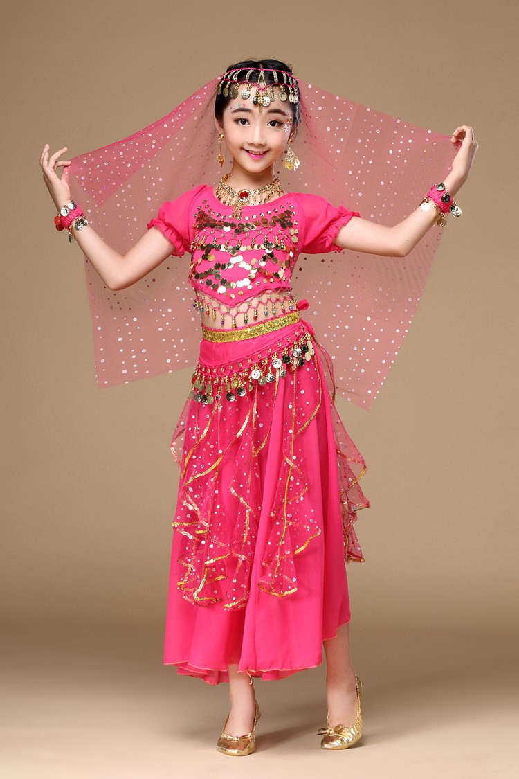 F ชุดเต้น ชุดระบำแขก จินนี่ แบบกระโปรง