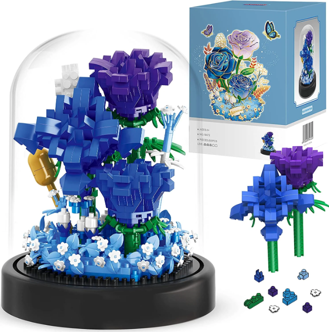 เลโก้นาโน Blue Enchantress and Display Box(ต้นกุหลาบม่วงพร้อมโคมครอบ) Size Jumbo