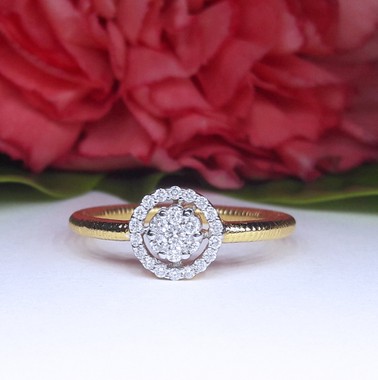 สั่งผลิตเพชรเบลเยี่ยมคัท แหวนแต่งงาน แหวนหมั้น ใส่เที่ยว ออกงาน แหวนทองคำ 18K เพชรแท้ 0.20 กะรัต 2.90 กรัม น้ำ 99 ราคาถูกมาก มีใบรับประกันค่ะ