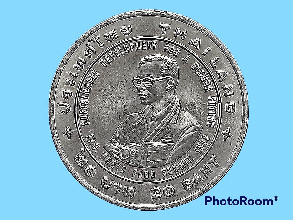 เฉลิมพระเกียรติ 20 Baht (F.A.O. Agricola Medal to HM King Bhumibol Adulyadej