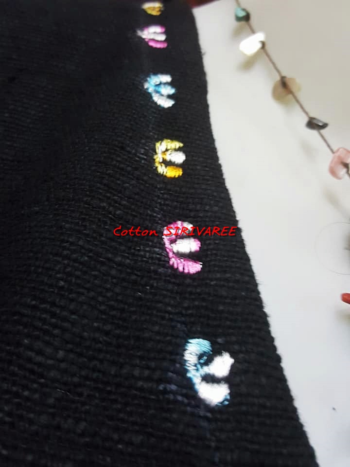 SIRIVAREE,SIVA Thai Cotton 100%, Polo shirt and hand embroidery By Cotton SIRIVAREE Top Thai Brand White, black ,blue ,the sugar L,XL