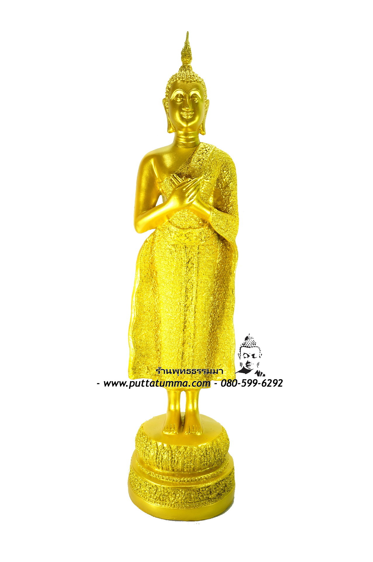 พระประจำวันศุกร์ เนื้อเรซิ่น พ่นทอง ขนาด 9 นิ้ว สูง 23 นิ้ว