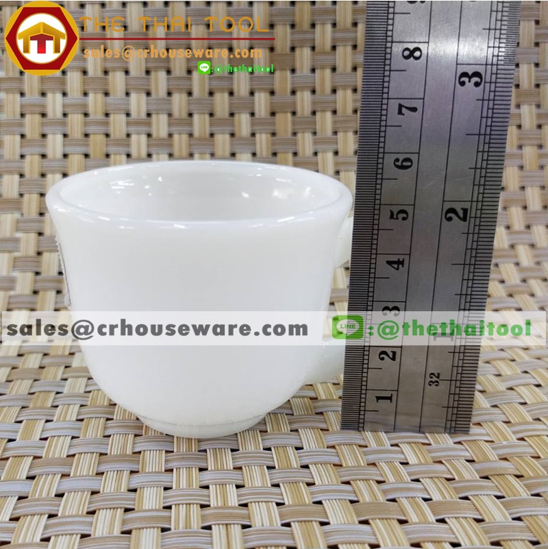 ชุดเอสเปรสโซ่ ชุดน้ำชา เนื้อมุก ลายมุก (ไม่เขียนขอบทอง)