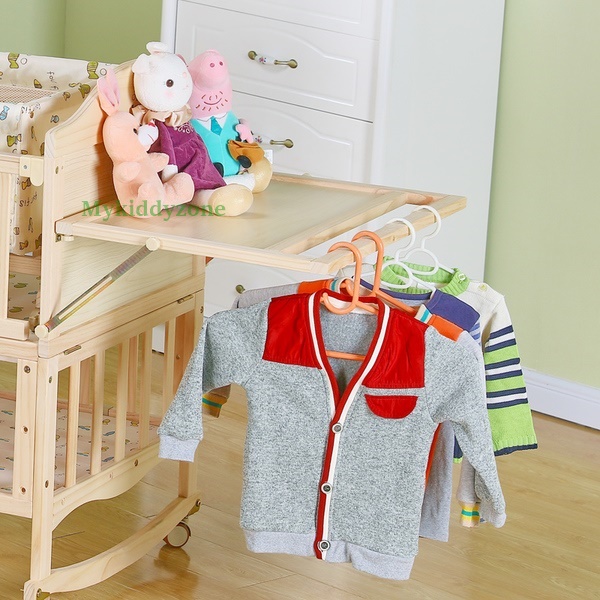 เตียงนอนไม้สำหรับเด็ก สามารถปรับเปลไกว ปรับเป็นโต๊ะเฟอร์นิเจอร์ได้ TB10106 (W1)