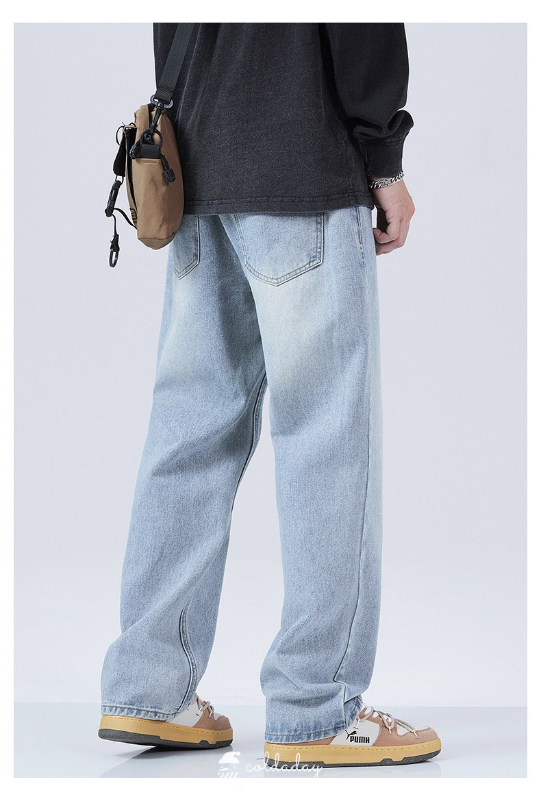 กางเกงยีนส์กันหนาวทรงหลวม Korea Boy Jeans ไซส์ M-3XL