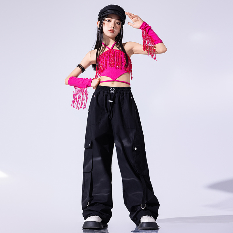 friendly4kid ชุดเต้น เซ็ตสีชมพู เสื้อ+ปลอกแขน+กระโปรง/กางเกง