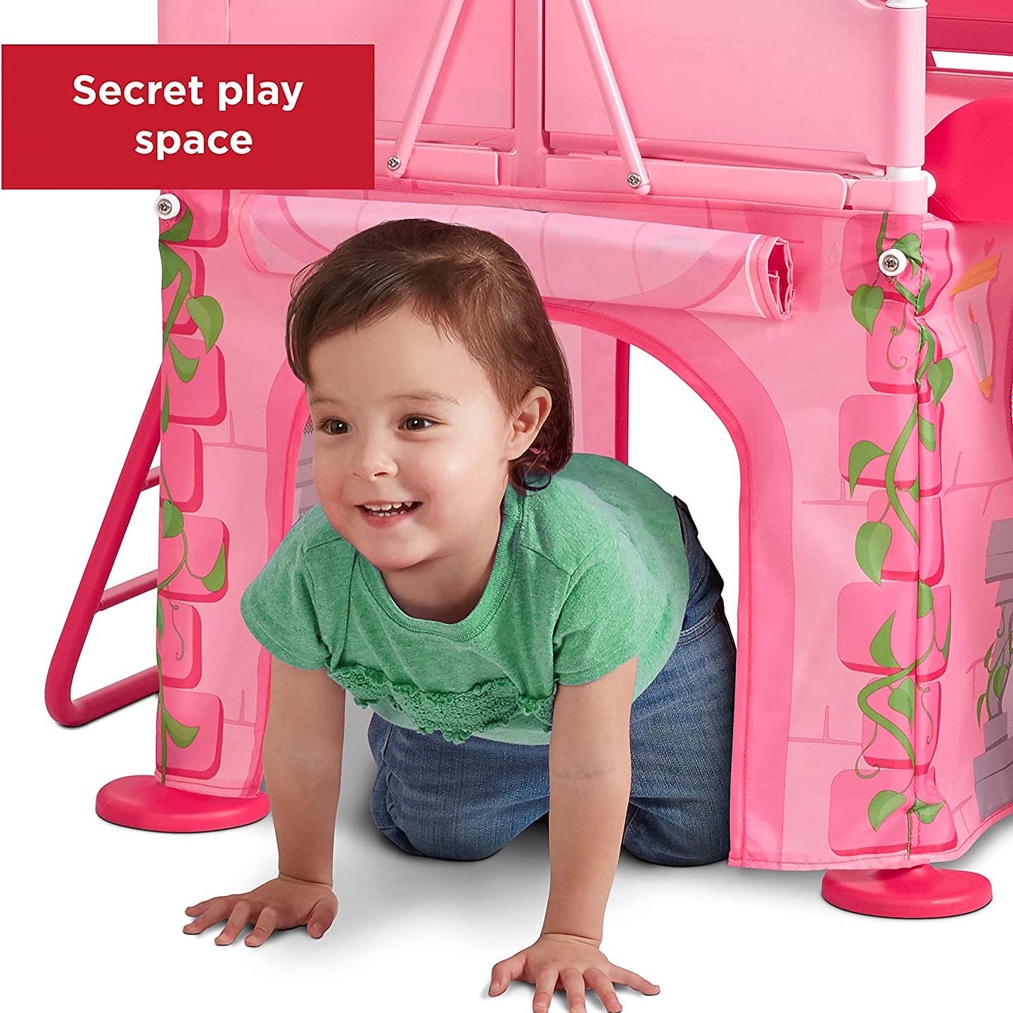 Radio Flyer Play & Fold Away Princess Castle, Toddler Climber, Kids Playhouse