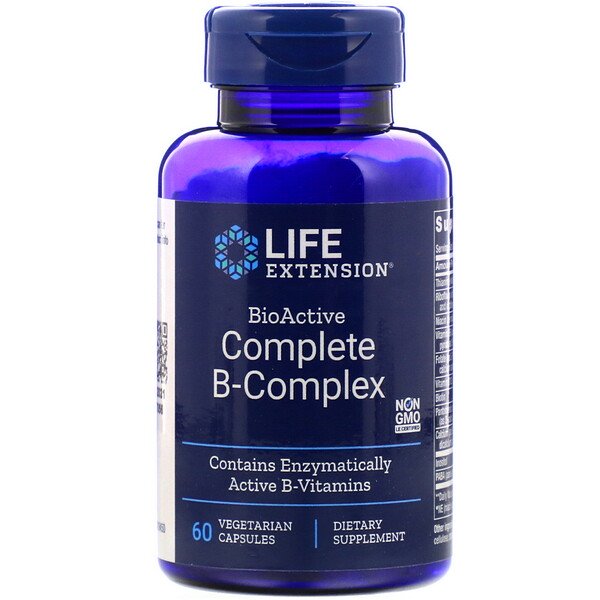 **พร้อมส่ง**Life Extension BioActive Complete B-Complex 60 capsules วิตามินบีรวม ช่วยบำรุงร่างกายและระบบประสาท