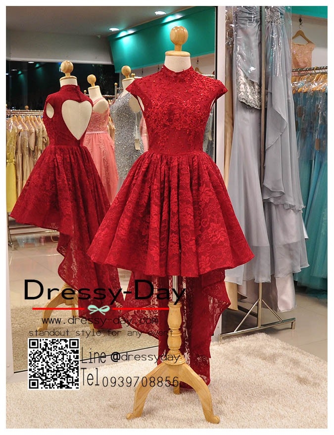 รหัส ชุดราตรี :PF184 ชุดแซก ชุดราตรีสั้นสวยหรูโชว์หลังรูปหัวใจสีแดง ชุดไปงานแต่งเหมาะสำหรับงานกลางคืน ชุดถ่ายพรีเว็ดดิ้งหน้าสั้นหลังยาว ชุดเดรสออกงานกาล่าดินเนอร์