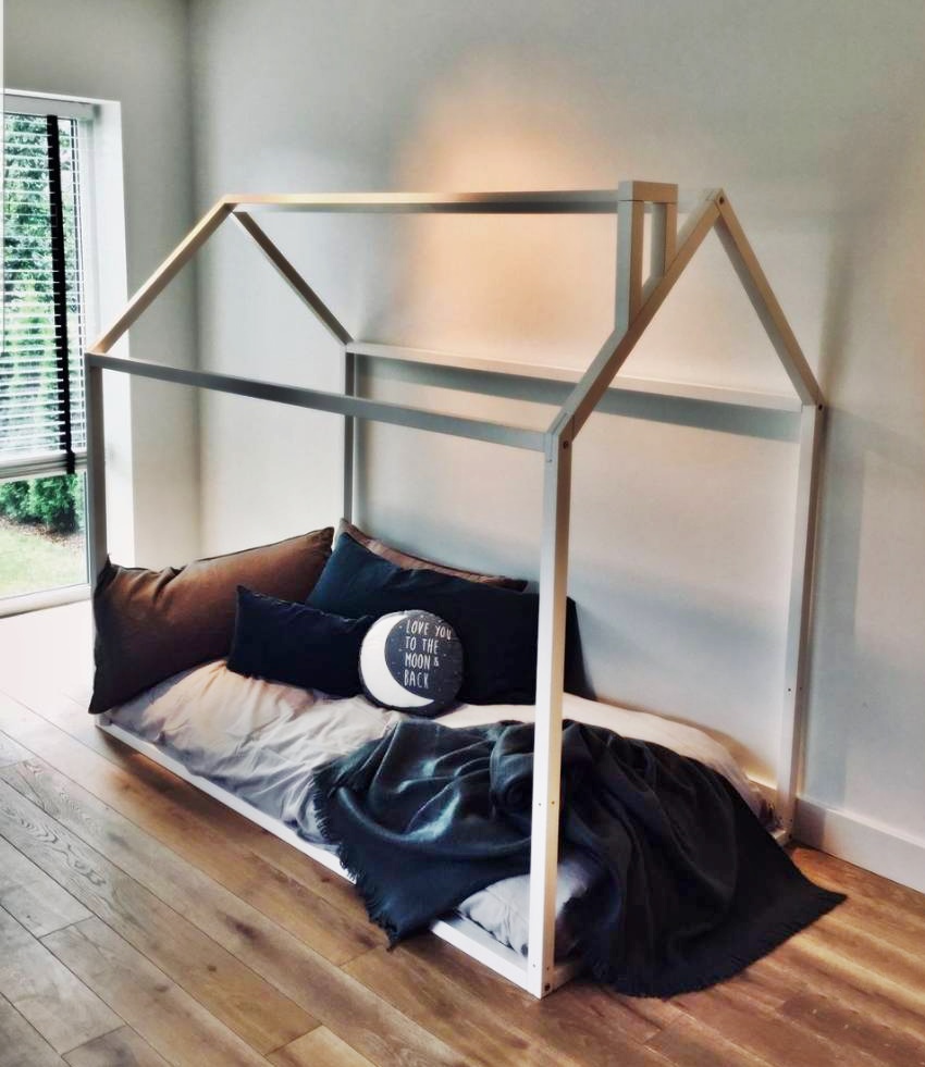 TP21031(WHK1) เตียงนอนไม้ โครงบ้าน