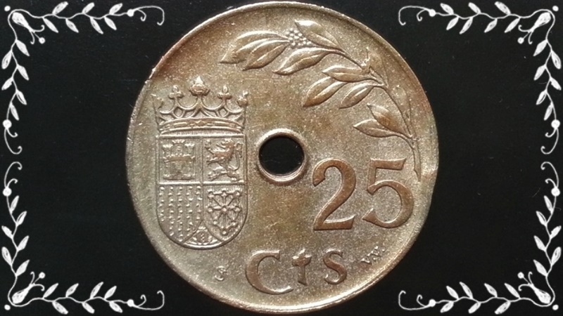 เหรียญ เงินกษาปณ์ หมุนเวียน ประเทศ สเปน (Céntimos) 1937