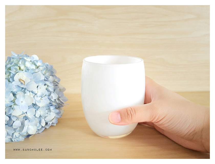 White Glass Cup แก้วน้ำ สีขาว