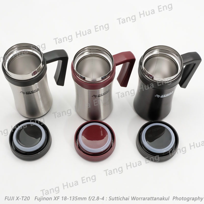 1 ใบ ถ้วยน้ำ 2 ชั้น สุญญากาศ 0.45 ลิตร Curve ตราหัวม้าลาย