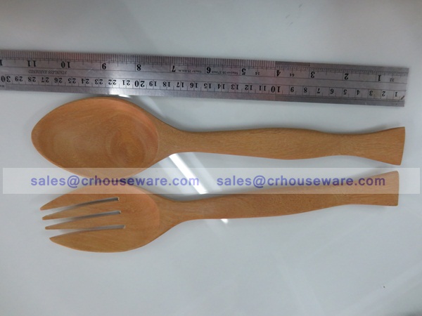 ช้อนส้อมไม้สลัด(ขาว) JW-541W