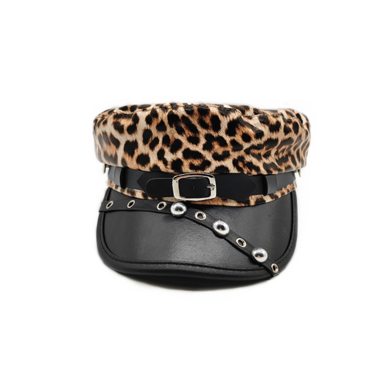 หมวกเบเร่ต์ตกแต่งหัว หนัง แฟชั่นหญิง