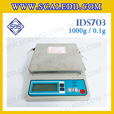 เครื่องชั่งดิจิตอล พิกัด 1000g x 0.1g เครื่องชั่งน้ำหนัก1000กรัม เครื่องชั่งดิจิตอล1000กรัม ตาชั่ง1000 กรัม ยี่ห้อ SDS รุ่น IDS703