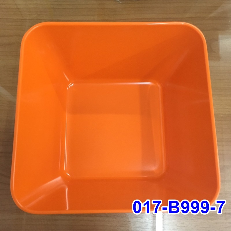 ชามเหลี่ยม 7*7 นิ้ว สีส้ม 017-B999-7,Orange square bowl
