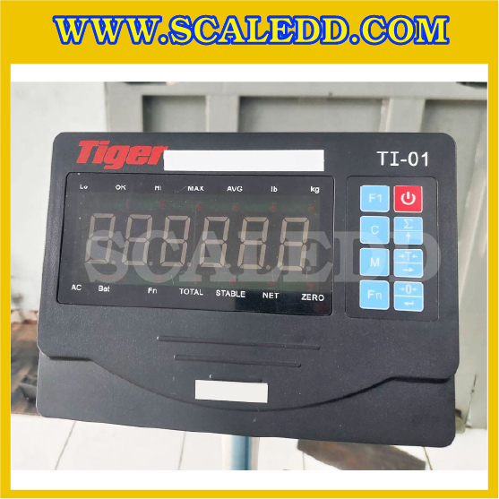 เครื่องชั่งน้ำหนักดิจิตอล พิกัด300kg ความละเอียด 20g ยี่ห้อ TIGER รุ่น TI-01 ขนาดแท่นชั่ง 80*80cm (เครื่องชั่งผ่านตรวจรับรองจากสำนักชั่งตวงวัด)