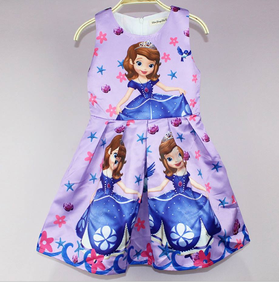 **พร้อมส่ง** เดรสเจ้าหญิง โซเฟีย พิมพ์ลาย