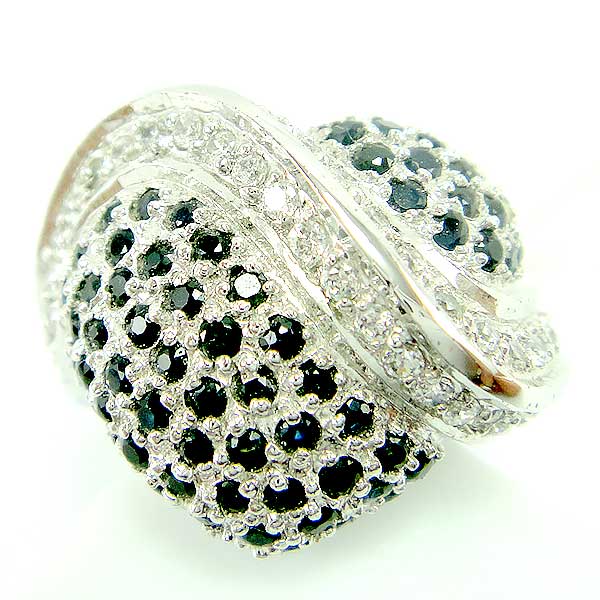 แหวนเงินแท้ราคาถูกชุบทองคำขาว ไพลินแท้ 0.888 กะรัต เพชรCZ 0.44 กะรัต งานประณีตสวยงาม สั่งผลิตค่ะ