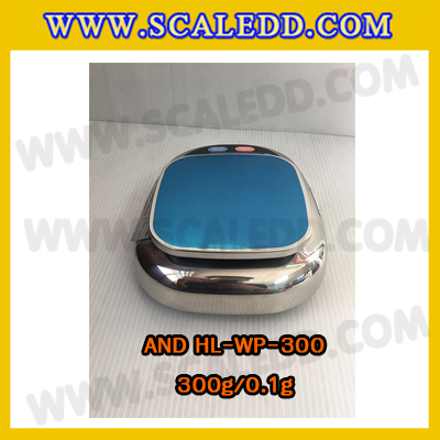 เครื่องชั่งน้ำหนักดิจิตอล300กรัม เครื่องชั่งกันน้ำ300g เครื่องชั่งดิจิตอล300กรัม ตาชั่งกันน้ำ300กรัม พิกัดน้ำหนัก 300g ความละเอียด 0.1g ยี่ห้อ AND รุ่น HL-WP (เครื่องชั่งผ่านตรวจรับรองจากสำนักชั่งตวงวัด)
