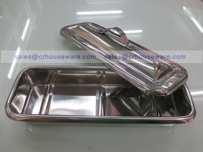 กล่องเครื่องมือแพทย์ 8" x 3" พร้อมฝา รหัสสินค้า 100-M002