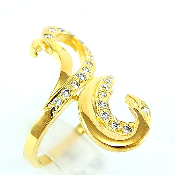 แหวนเงินแท้ราคาถูกชุบทองคำขาว เพชรCZแท้ 0.24 กะรัต งานประณีตสวยงาม สั่งผลิตค่ะ