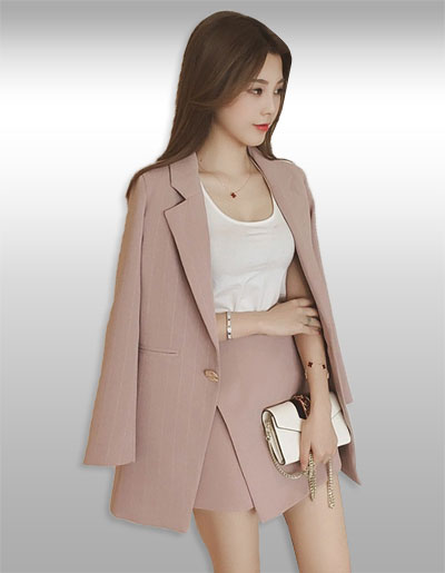 ชุดเซทสูทแบบสวยหรูสไตล์เกาหลี มี 4 ไซส