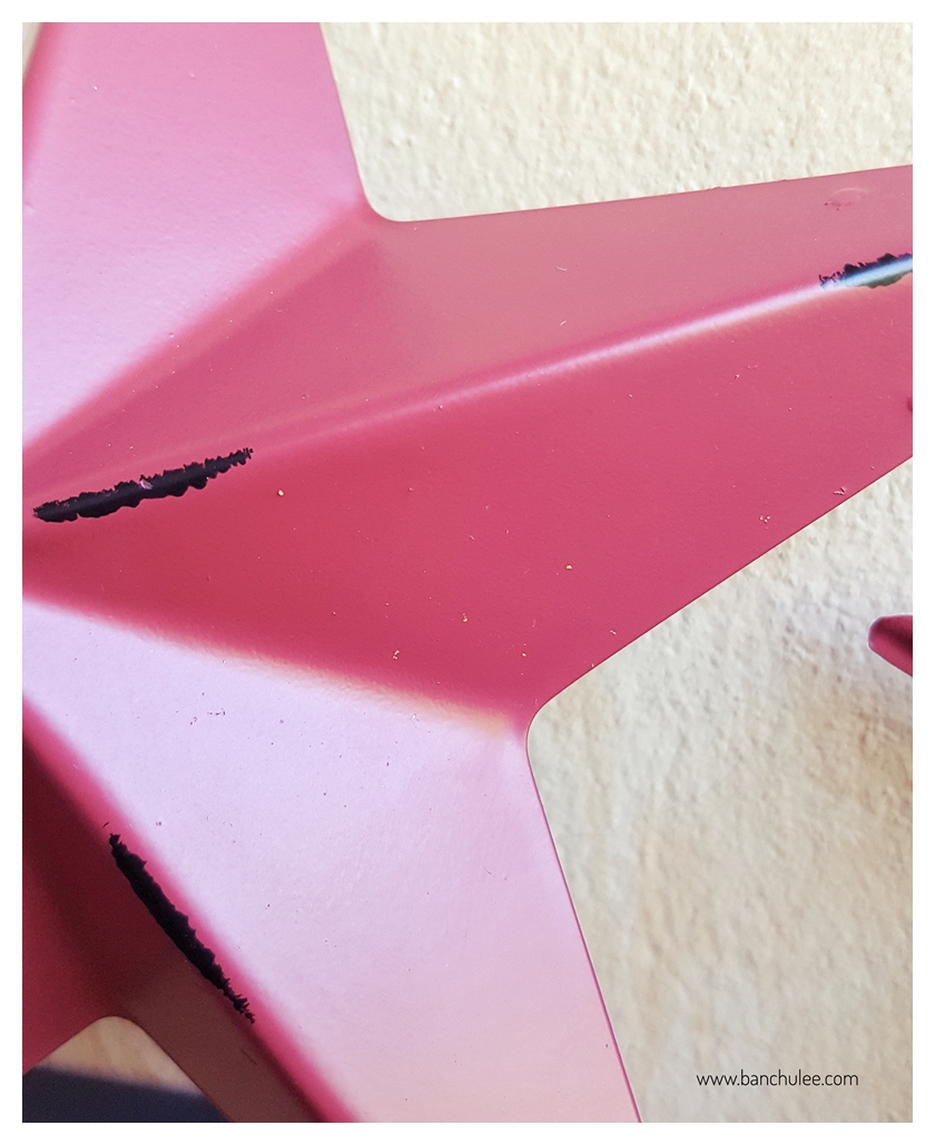Metal Stars Wall Decor ดาวสีแดงเลือดหมู ตกแต่งผนัง งานโลหะ