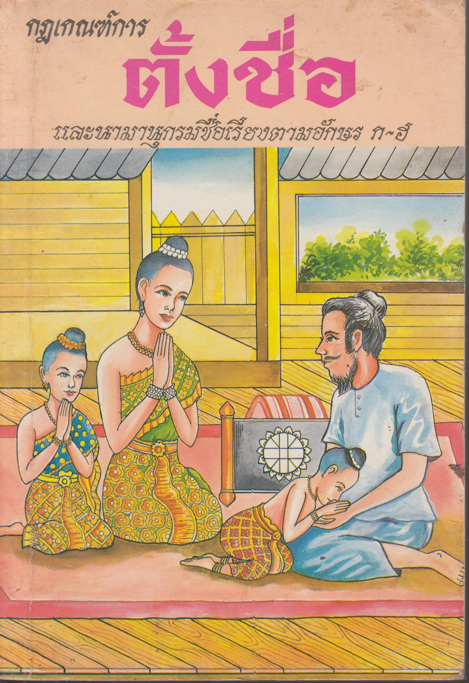 กฏเกณฑ์การ ตั้งชื่อ และนามานุกรมชื่อเรียงตามอักษร ก-ฮ