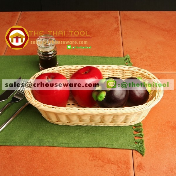 ตะกร้าหวายเทียม แบบวงรี 005-TWPBB-23