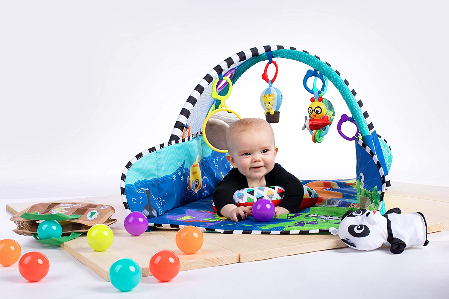 แผ่นรองนอนขนาดใหญ่ Baby Einstein 5-in-1 Journey of Discovery Activity Gym and Play Mat