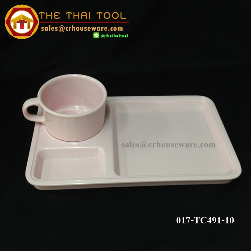 ชุดเบรคเมลามีน , ชุดของว่าง 3 ช่อง 017-TC491-10
