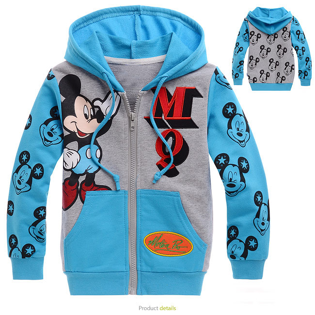 กันหนาว : เสื้อกันหนาวมิ๊กกี้เมาส์ สีฟ้า